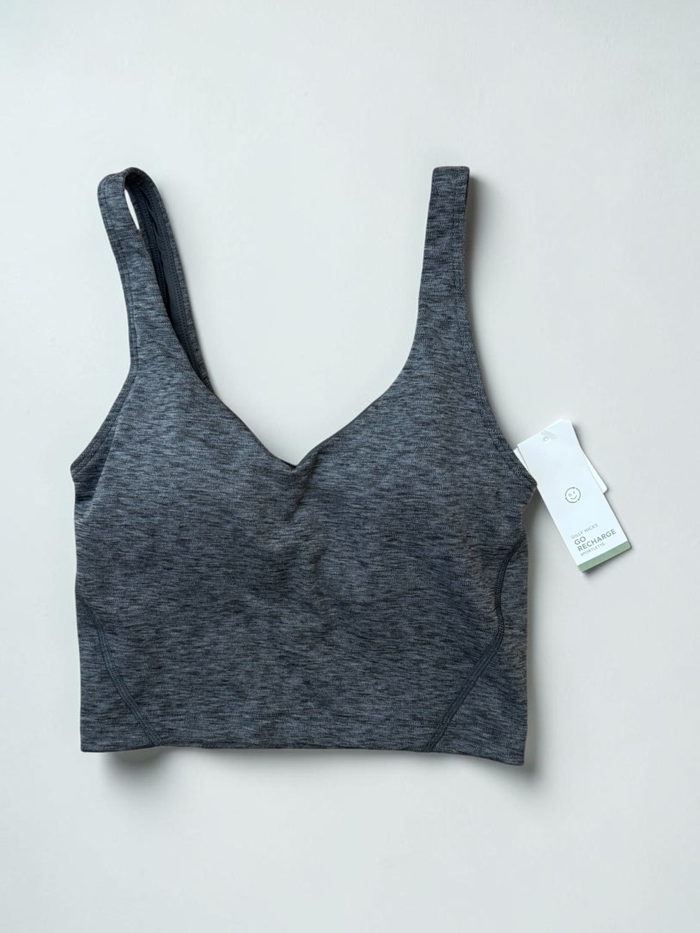 Gilly Hicks Heather Gray Workout Tank Top Go Recharge Sportlette